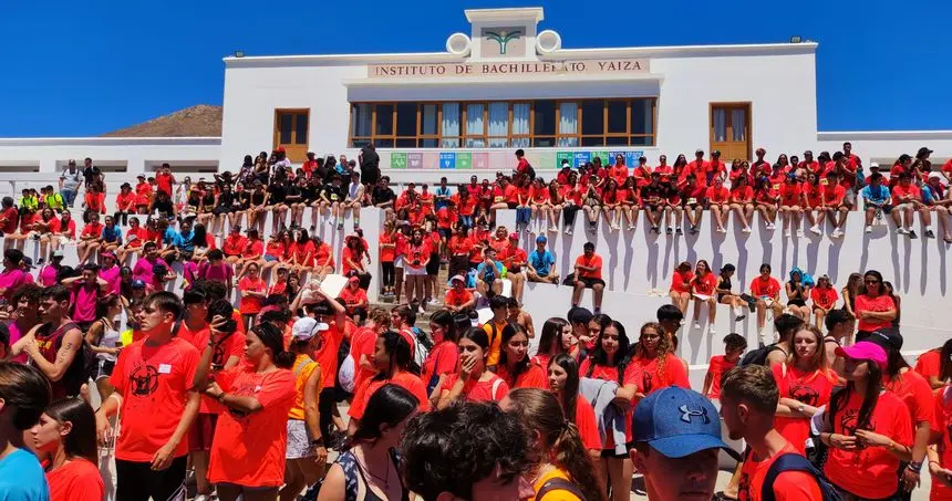 Imagen de los alumnos del Instituto de Yaiza