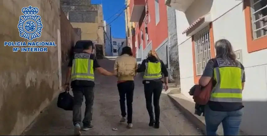 Imagen de la detenida por la Policía Nacional.