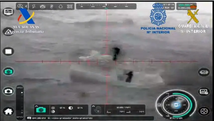 Pesquero interceptado con cocaína al sur de Canarias.