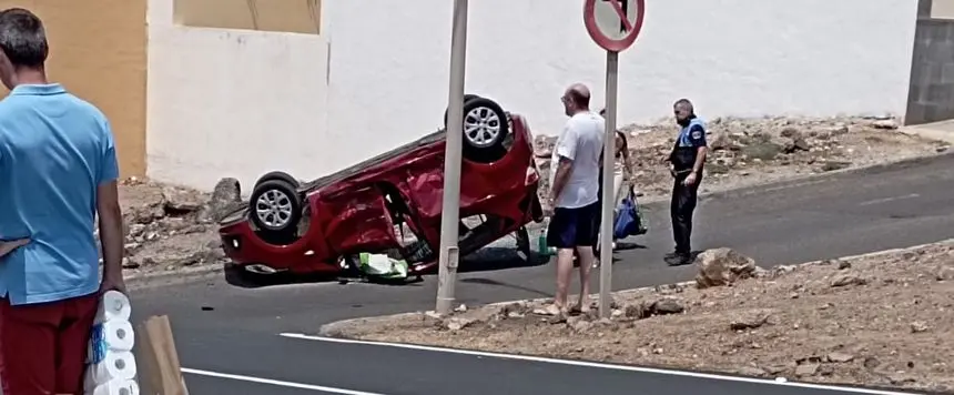 Imagen de cómo quedó uno de los vehículos.