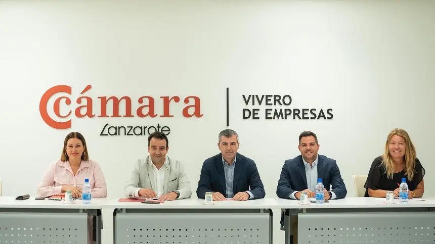 Manuel Domínguez en la Cámara de Comercio.