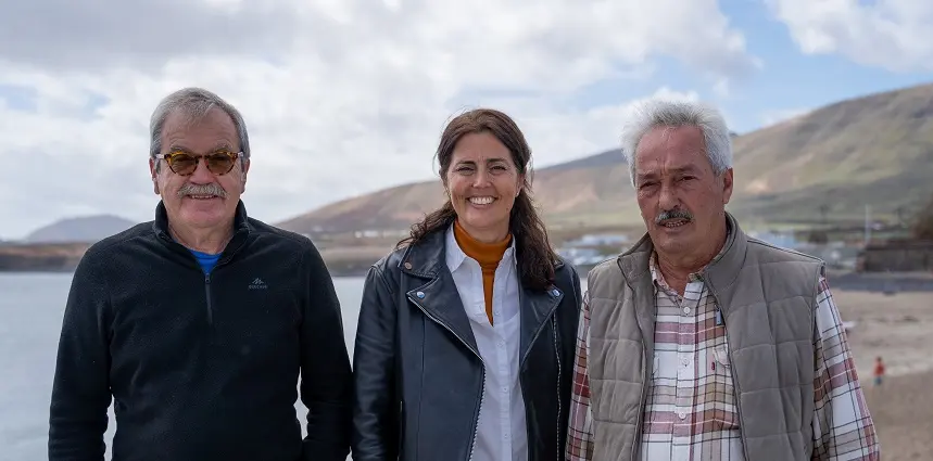 La candidata a la alcaldía por la PMH, Evelia García, y los números 2 y 3, José Torres Stinga y Fernando Fontes