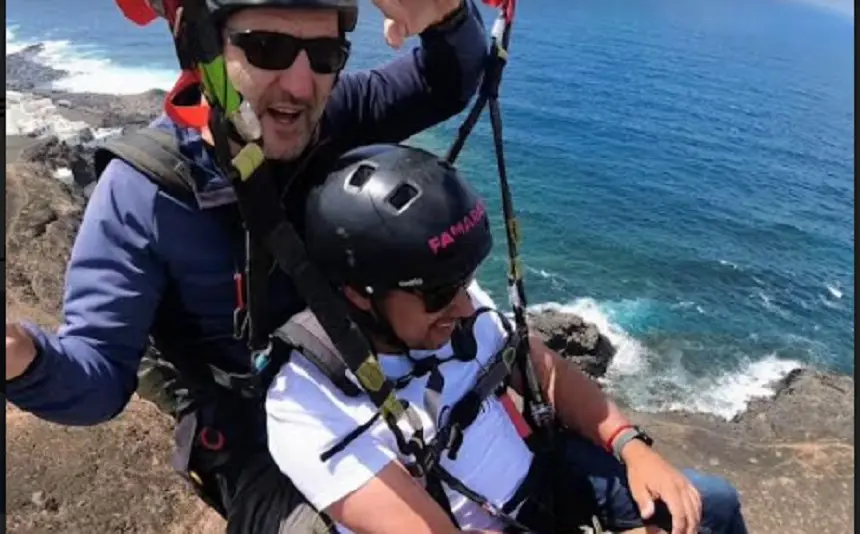 Yoné Caraballo en pleno vuelo. 