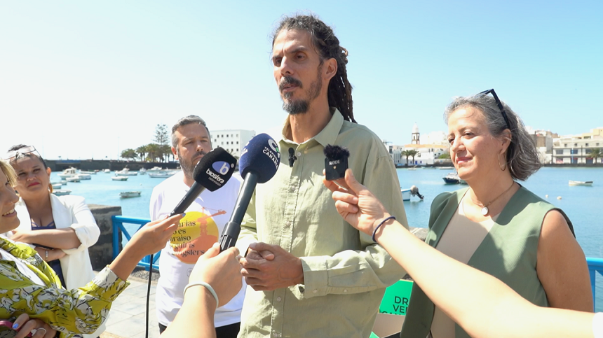 Alberto Rodríguez durante la presentación de Drago Verdes Canarias en Lanzarote.