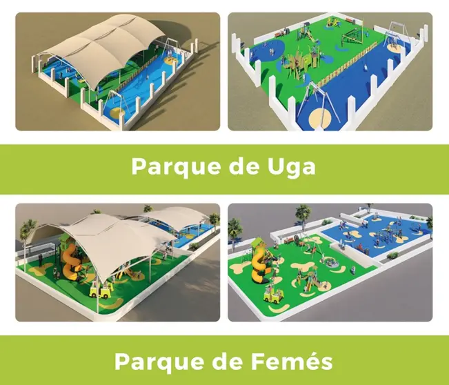 Infografía parques a ejecutar