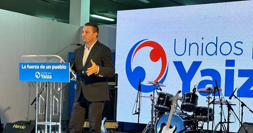 Óscar Noda durante el acto de cierre de campaña de Unidos Por Yaiza.