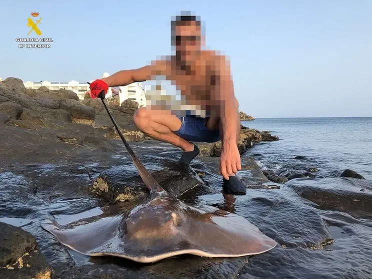 Imagen del detenido por la Guardia Civil.