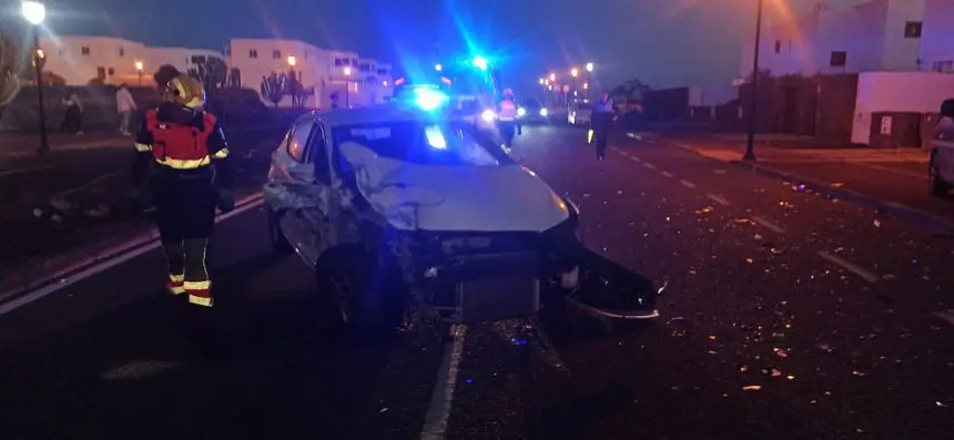 Accidente provocado en Playa Blanca.