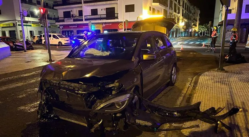 Imagen del coche siniestrado