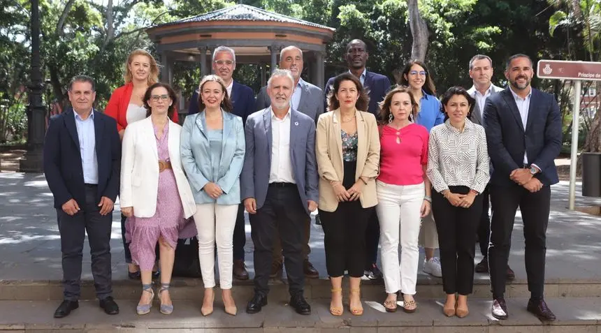 Ángel Víctor Torres este miércoles en la presentación de los candidatos