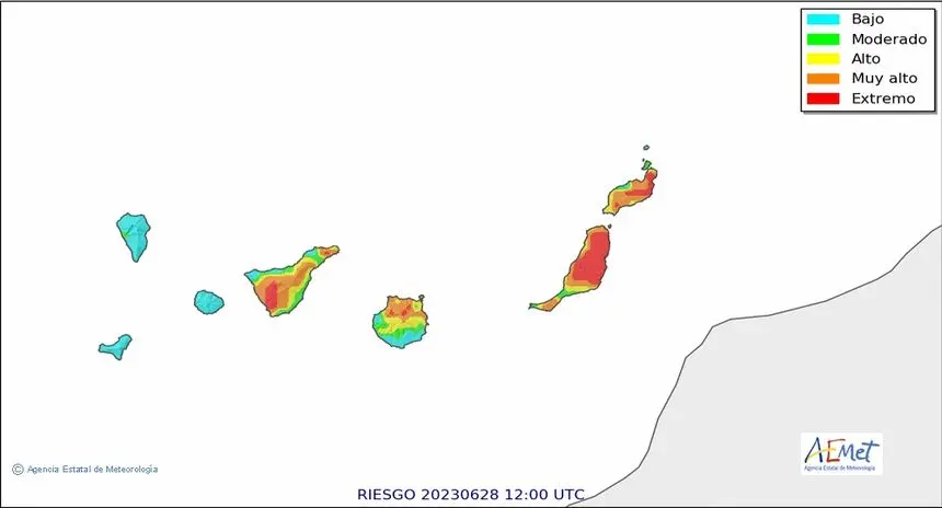 Imagen de la previsión metereológica para estos días