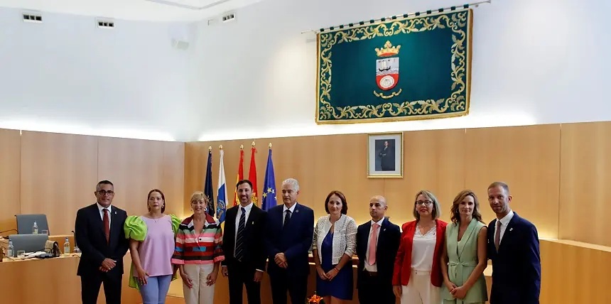 Imagen de los concejales del PSOE en el Ayuntamiento de Tías.