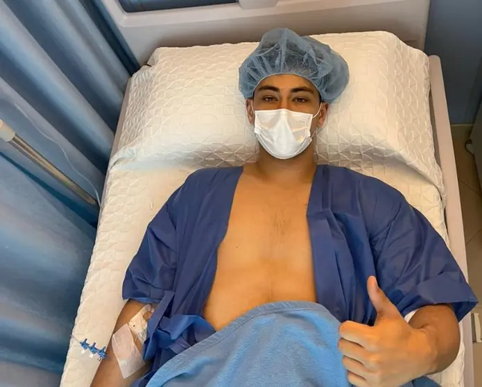 En la cama del hospital
