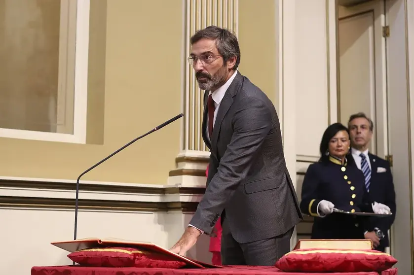 Pedro San Ginés durante su nombramiento como parlamentario.