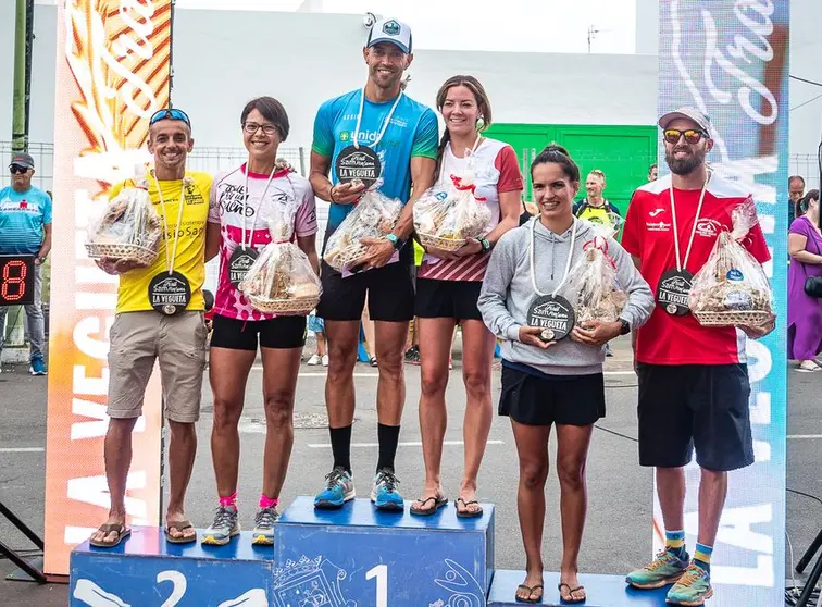 Imagen de los ganadores de la prueba.