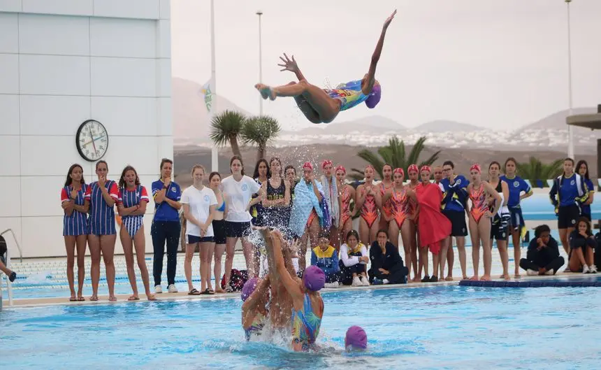 Impresionante imagen de uno de los saltos de los campeonatos.