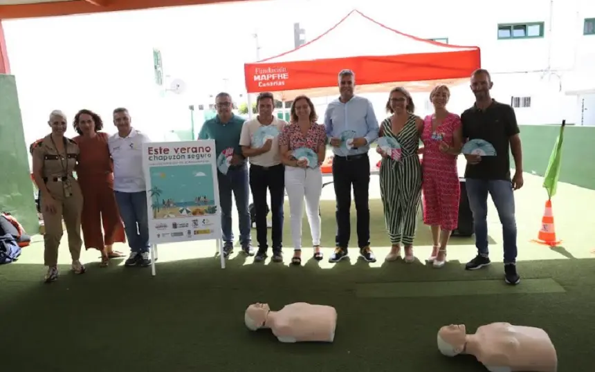 Los responsables del Consorcio en su presentación en Tías. 