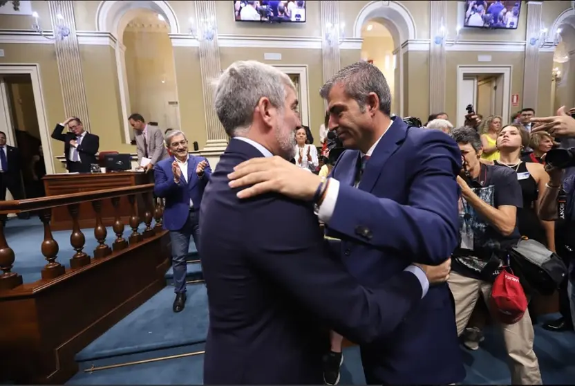 Fernando Clavijo junto a Manuel Domínguez.