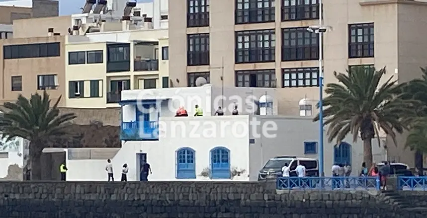Desalojo realizado por la Policía Nacional en el Charco de San Ginés.