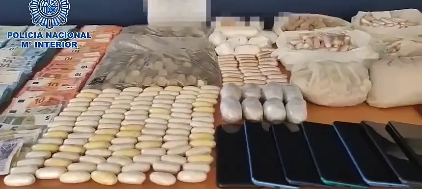 Imágenes de la droga incautada.