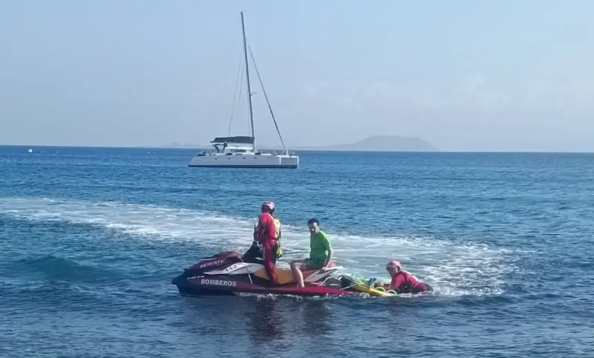 Rescate de los bomberos en Yaiza.
