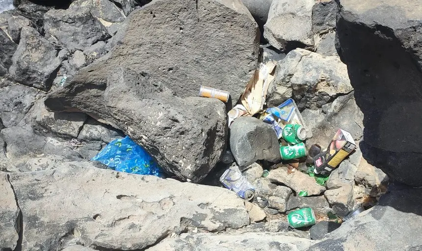 Imagen de la suciedad de Playa Dorada.