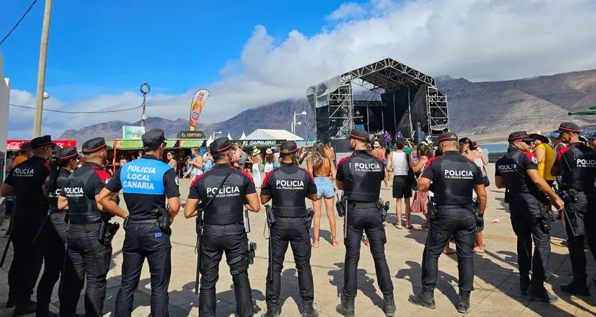 La Policía Canaria en un evento.