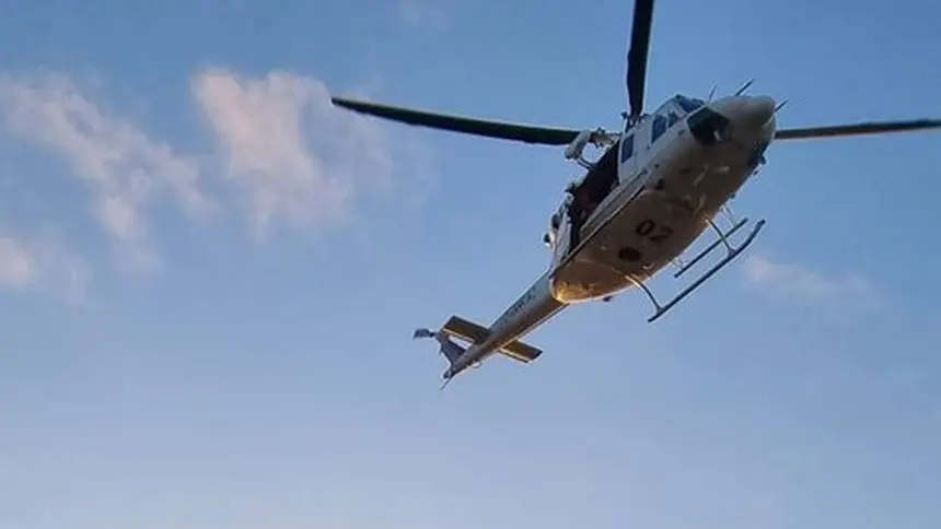 Imagen de archivo de otra actuación del helicóptero del GES.