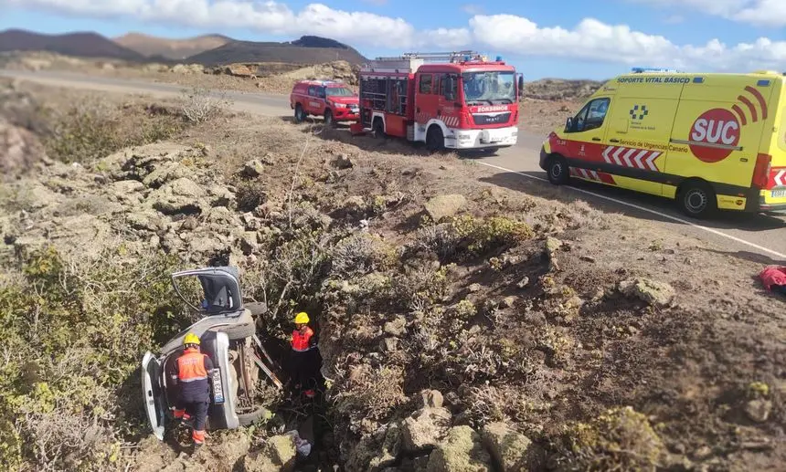 Accidente producido este martes tras la Feria de Artesanía.