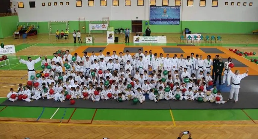 Imagen de los integrantes del Club de Judo lanzaroteño.