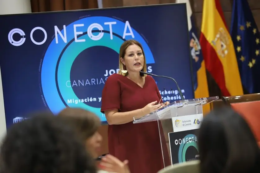 Astrid Pérez, presidenta del Parlamento de Canarias.