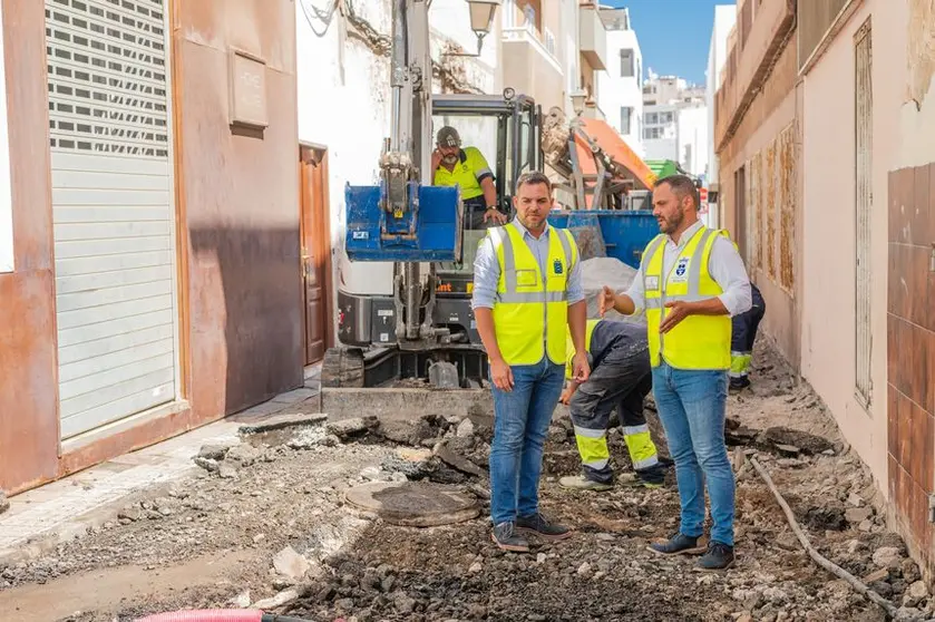 Obras en el centro de Arrecife.
