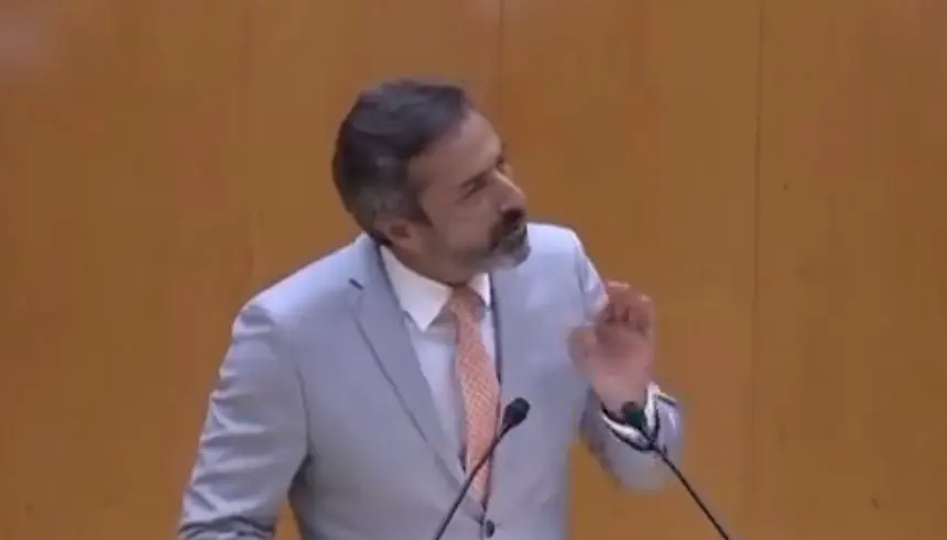 Pedro San Ginés durante su intervención en el Senado. 
