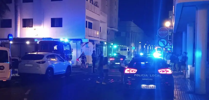 Imagen del incendio este sábado por la noche