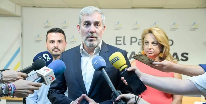 Fernando Clavijo en una rueda de prensa reciente.