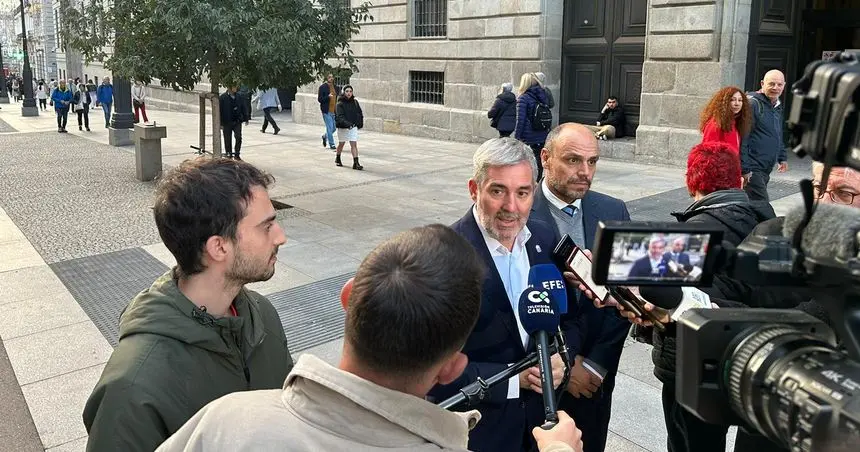 El presidente de Canarias tras la reunión con Montero 2