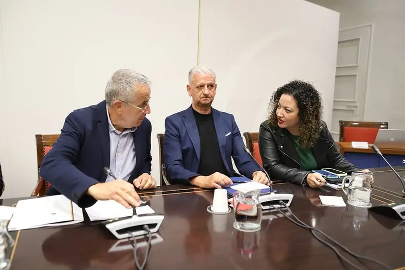 En el centro de la imagen, Francisco Linares, diputado nacionalista y portavoz de Agricultura en la Comisión de Presupuestos para el 2024.
