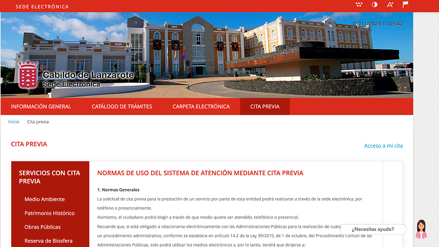 SEDE ELECTRÓNICA CABILDO LANZAROTE