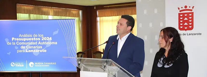 Óscar Noda en su comparecencia ante los medios de comunicación sobre los presupuestos autonómicos.