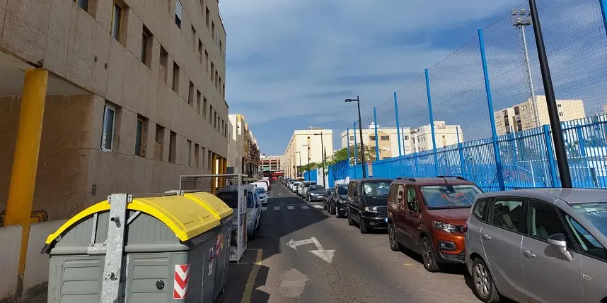 Calle en el barrio de Las Salinas, en Arrecife . Zona afectada por los robos en el alumbrado público