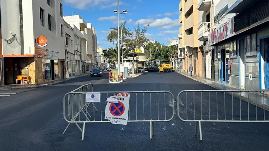 Imagen del cierre de una de las zonas comerciales.