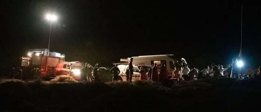 Imagen de archivo de la llegada de otra patera de noche a Lanzarote.