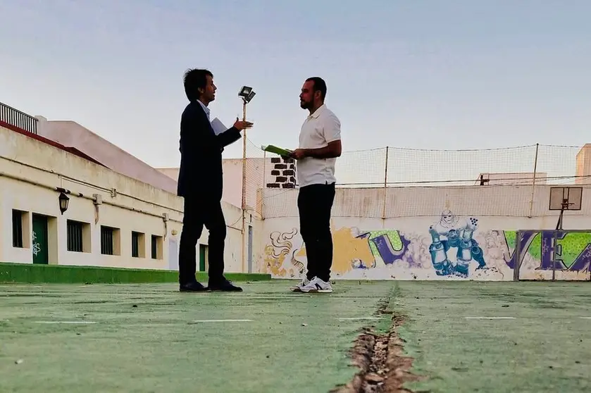 Reyes y Bergaz en la cancha El Hoyo