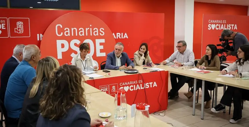 Imagen del encuentro de la Ejecutiva del PSOE canario