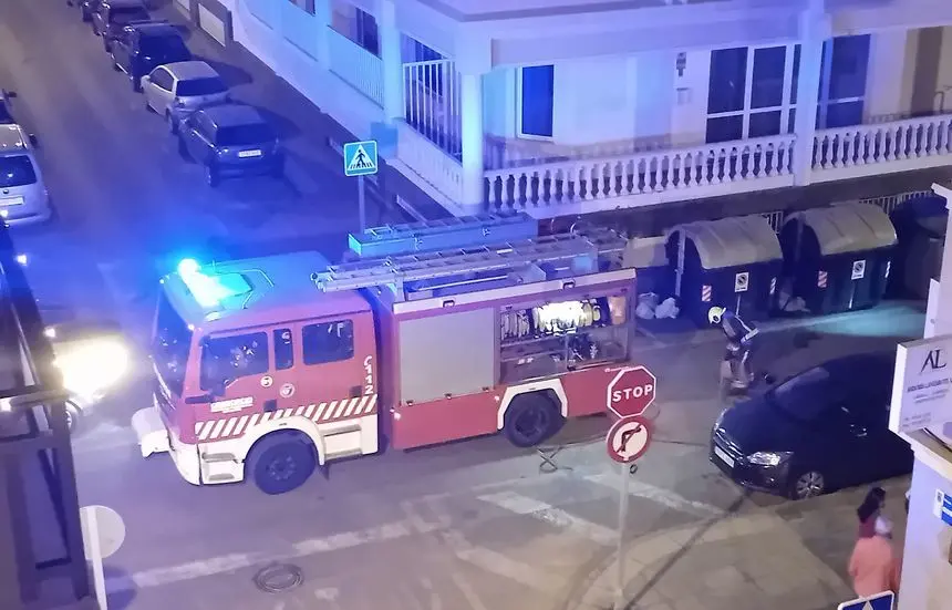 Imagen del lugar donde han tenido que actuar de nuevo los bomberos en Arrecife