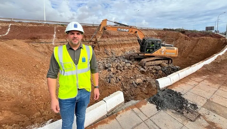El vicepresidente en la obra de la LZ-2