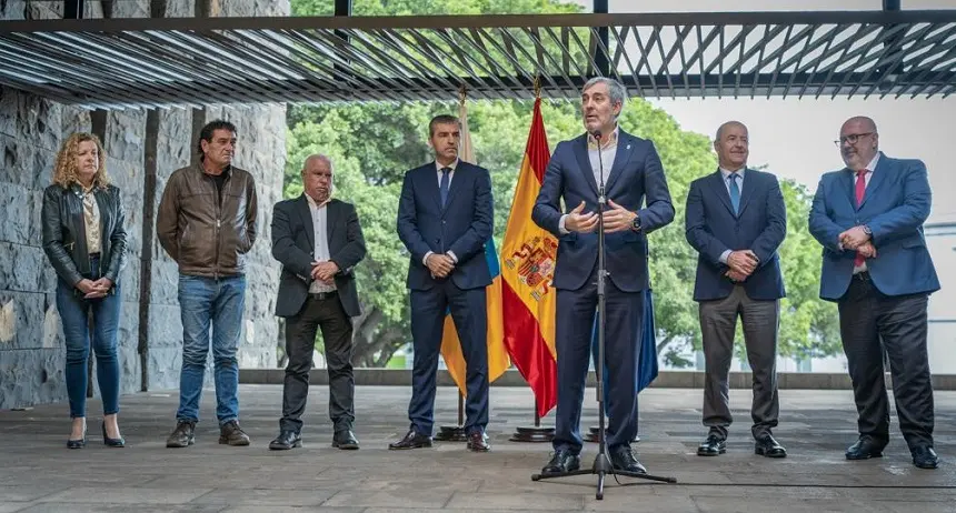 Fernando Clavijo tras el encuentro del Consejo Asesor.