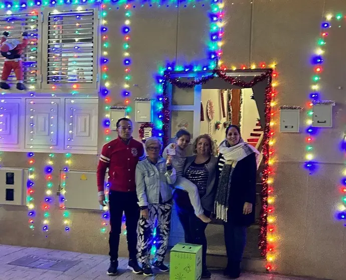 Fachada ganadora del concurso de decoración navideña.
