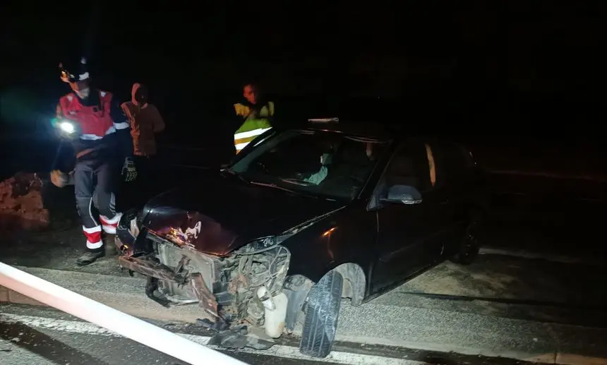 Accidente en La Santa.