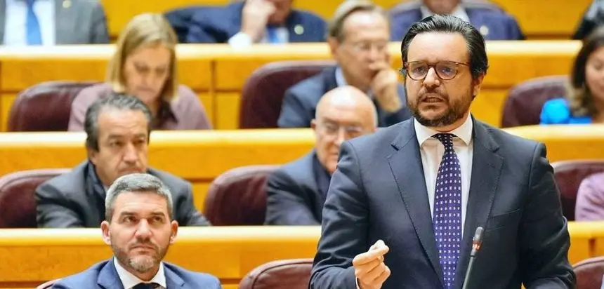 Sergio Ramos durante su intervención en el Senado este miércoles.